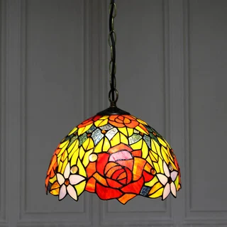 Pendente Tiffany Rosas 12" | Pérola Dourada