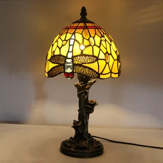 Abajur Tiffany Libélula 8" | Pérola Serena