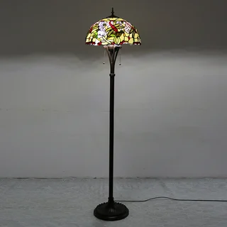 Luminária de Piso Tiffany Libélula 16" | base de metal | Íris Harmonia