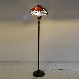 Luminária de Piso Tiffany Libélula 16" | base de metal | Flora Monet