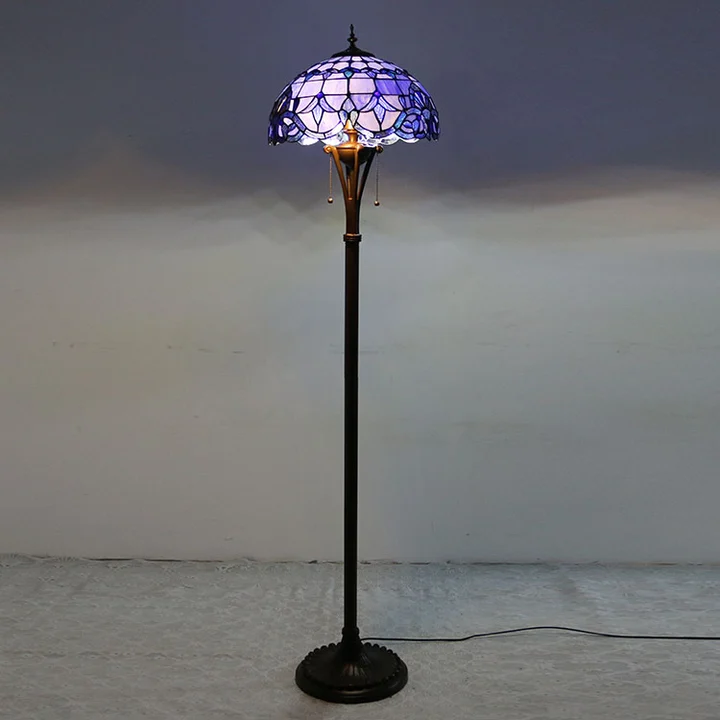 Luminária de Piso Tiffany Barroco 16" | base de metal