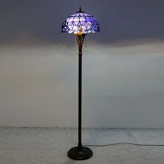 Luminária de Piso Tiffany Barroco 16" | base de metal | Aurora Eterna