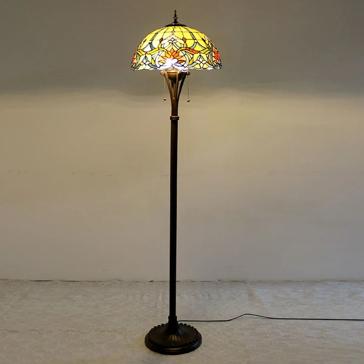Luminária de Piso Tiffany Floral 16"