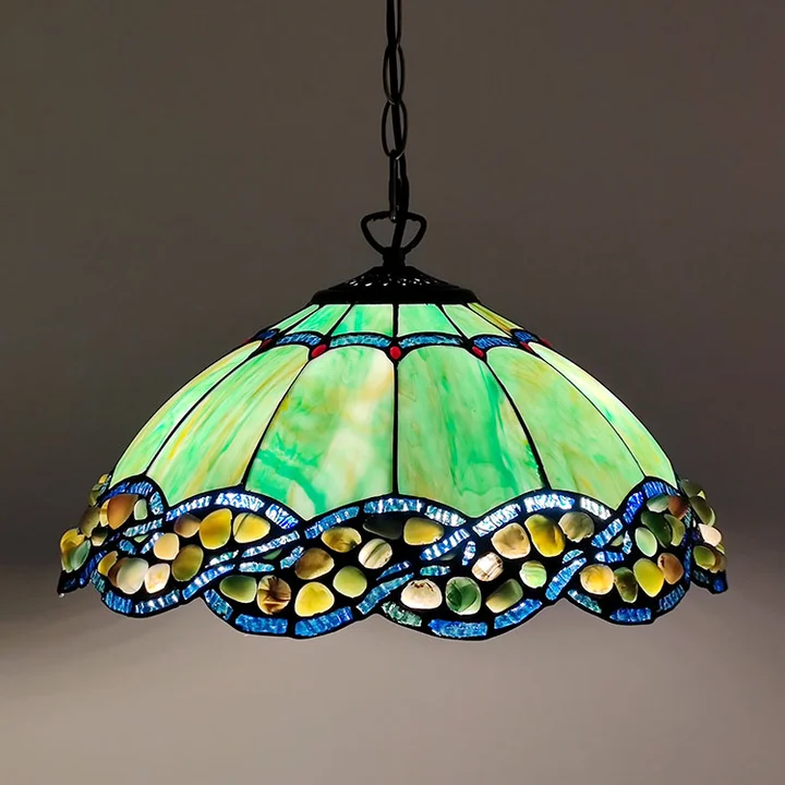 Pendente Tiffany Vitral Verde 16"