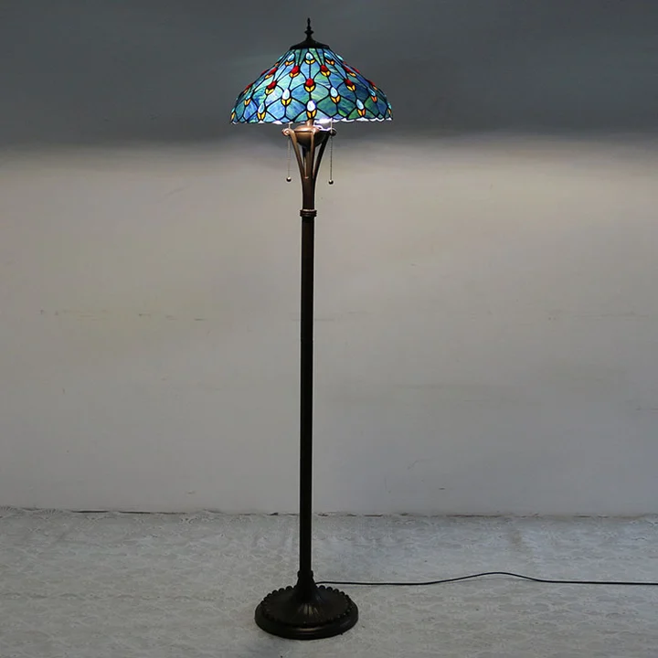 Luminária de Piso Tiffany Conchas 16"
