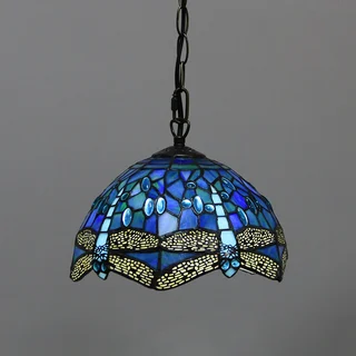 Pendente Tiffany Libélula 10" | Aurora Dourada