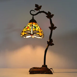 Abajur Tiffany Libélula 8" | base de metal | Belle Sublime