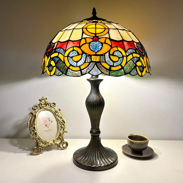 Abajur Tiffany Vitral 16" | Dahlia Firenze