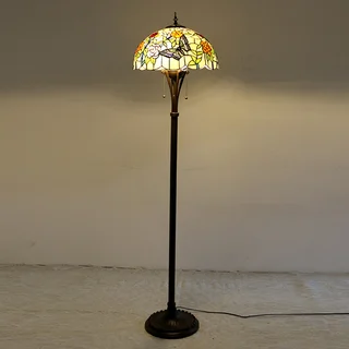 Luminária de Piso Tiffany Borboleta 16" | base de metal | Íris Eterna