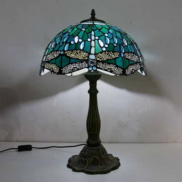 Abajur Tiffany Libélula 16" | base de zamac