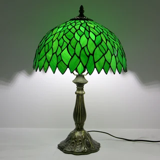 Abajur Tiffany Folhagens Verde 12" | Celeste Imperial