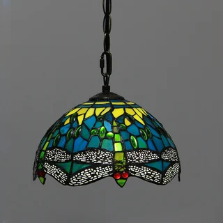 Pendente Tiffany Libélula 10" | Flora Dourada