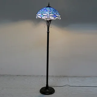 Luminária de Piso Tiffany Libélula 16" | base de metal | Magnólia Jardins