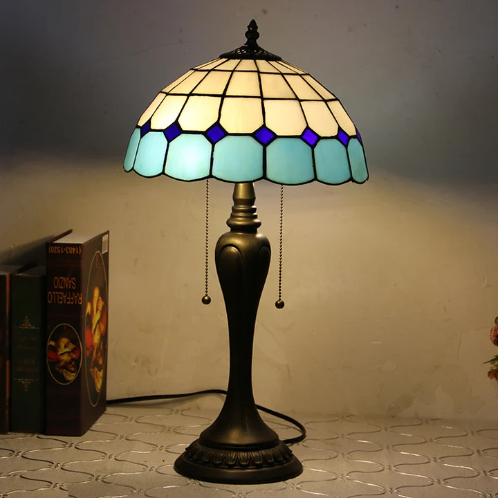 Abajur Tiffany Vitral 12" | Siena Dourada