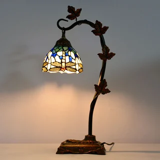 Abajur Tiffany Libélula 8" | base de metal | Aurora Jardins