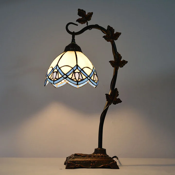 Abajur Tiffany Folhagens 8" | base de metal | Íris Sublime