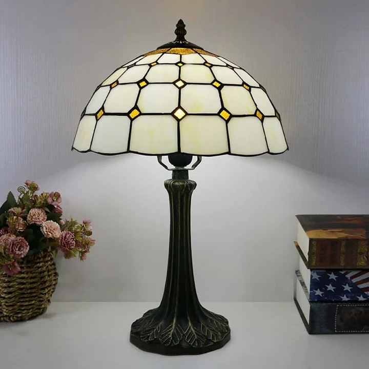 Abajur Tiffany Vitral Amarelo 12"