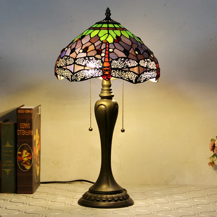 Abajur Tiffany Libélula 12" | Toscana Dourada