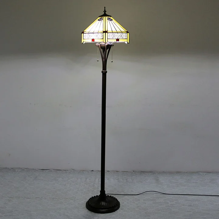 Luminária de Piso Tiffany Geométrico
