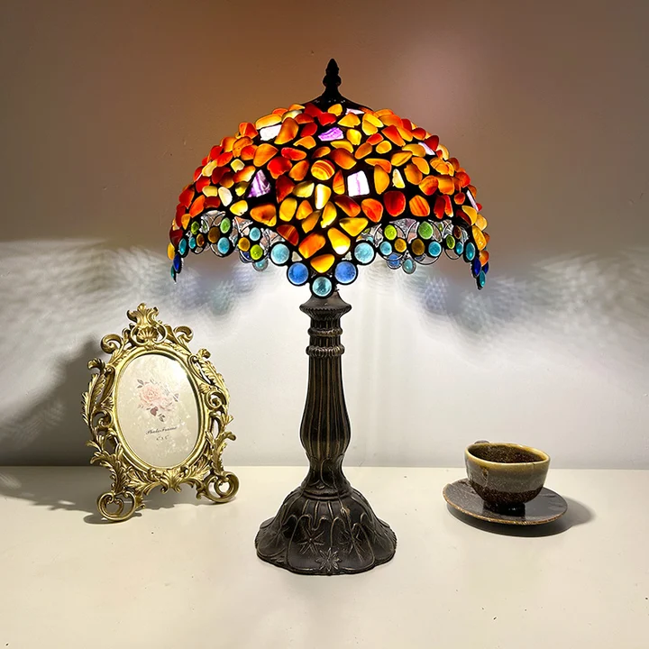 Abajur Tiffany Vitral Âmbar 18"