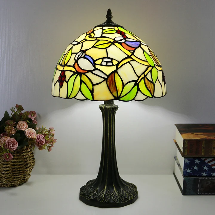 Abajur Tiffany Pássaros 12" | Siena Monet