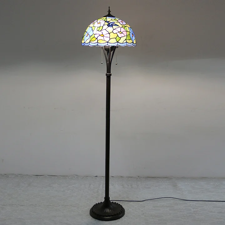 Luminária de Piso Tiffany Colibri 16" | base de metal