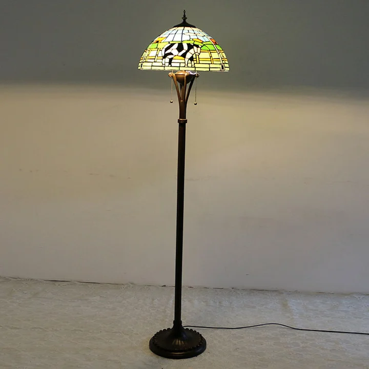 Luminária de Piso Tiffany Vitral 16" | Jade Monet