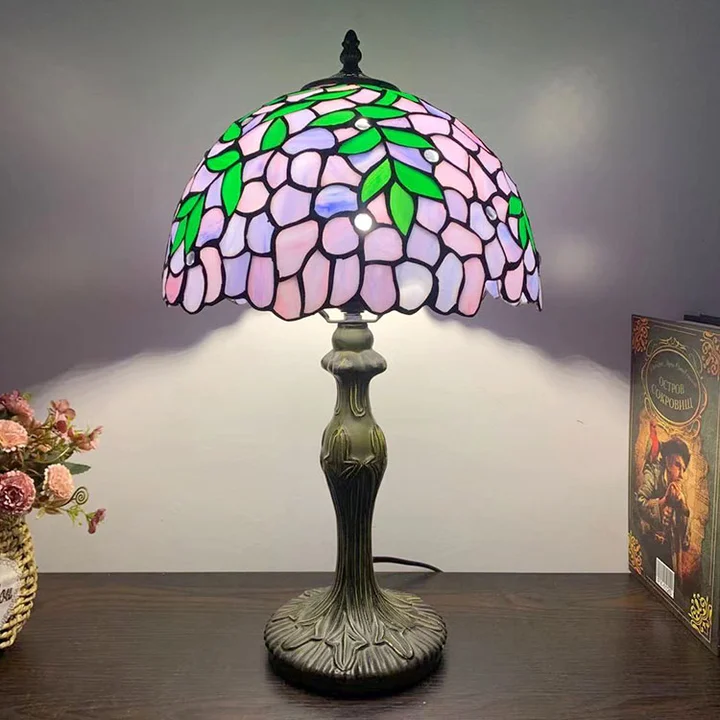 Abajur Tiffany Folhagens Verde 12" | Évora Royale