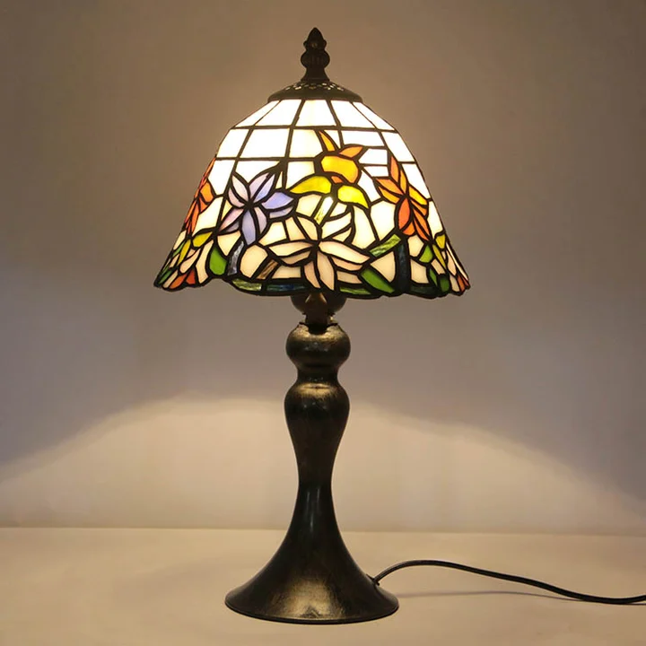 Abajur Tiffany Floral 15" | Zélia Provence