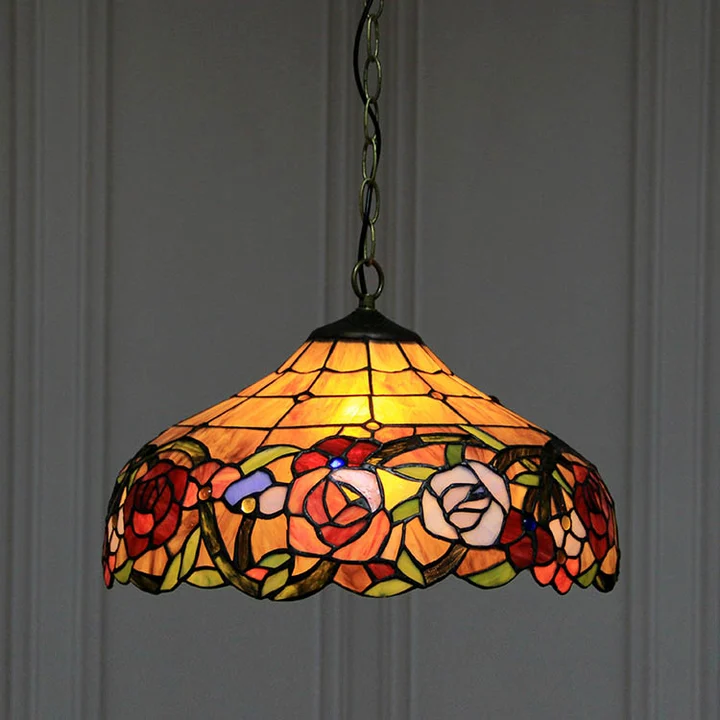Pendente Tiffany Rosas 16"