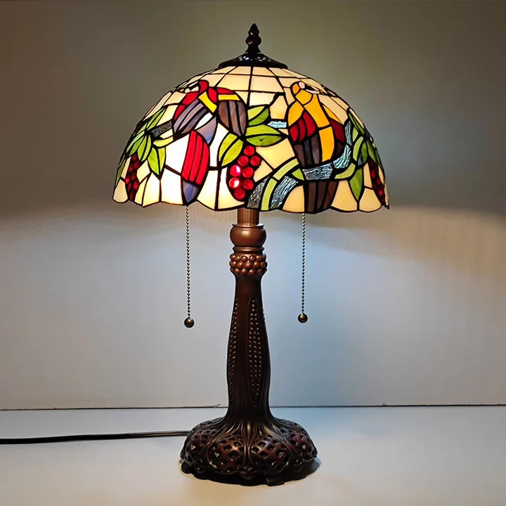 Abajur Tiffany Pássaros 22"