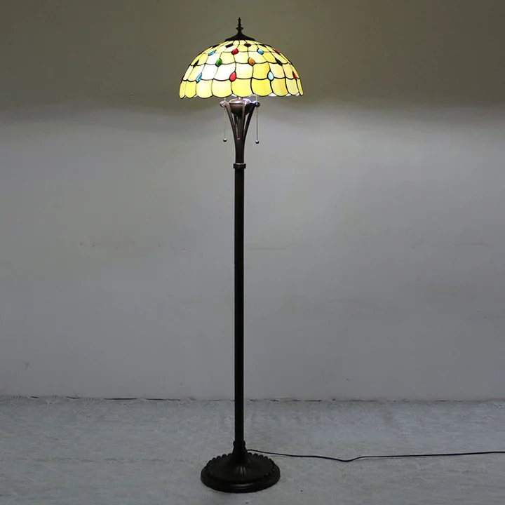 Luminária de Piso Tiffany Vitral 16"