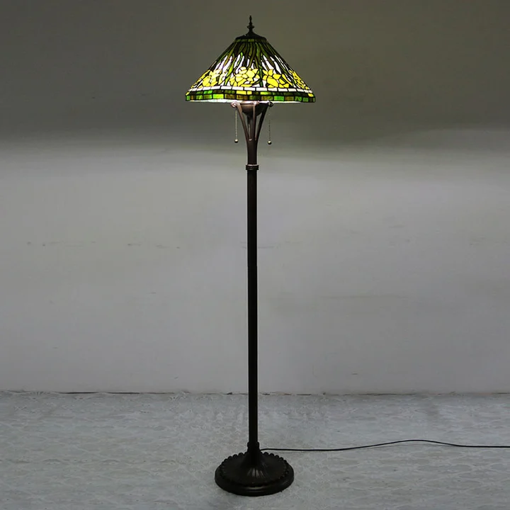Luminária de Piso Tiffany Borboleta 16" | base de metal | Gaia Eterna