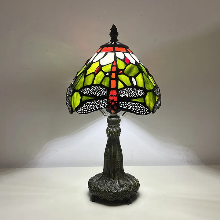Abajur Tiffany Vitral 8" | base de metal