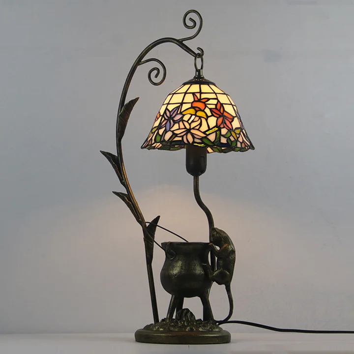 Abajur Tiffany Vitral 8" | Lótus Cristal