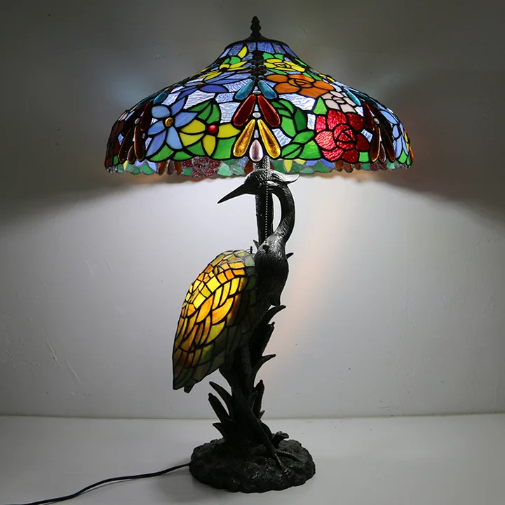 Abajur Tiffany Pássaros 18"