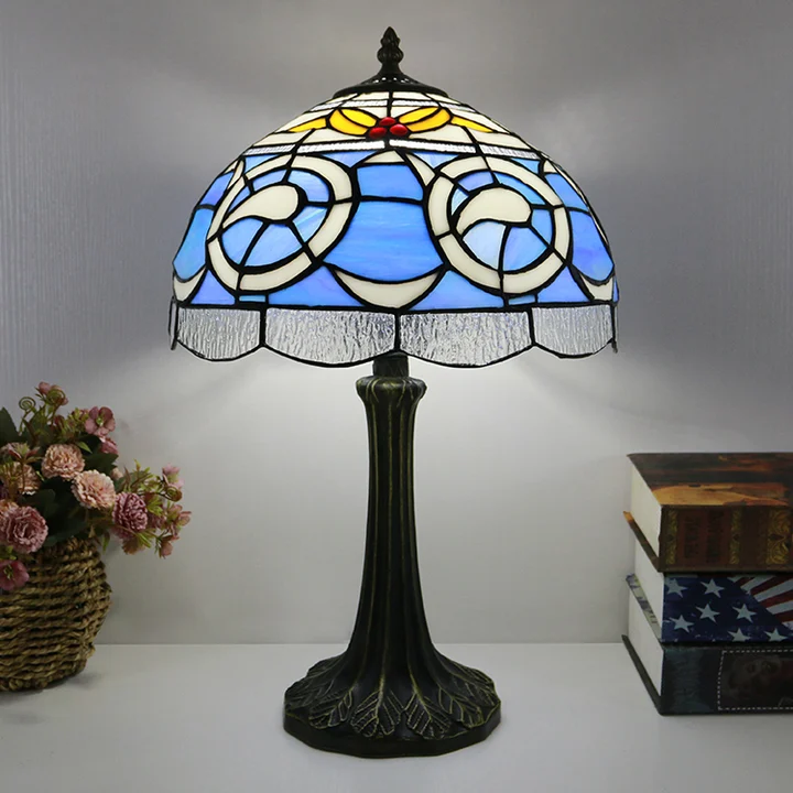 Abajur Tiffany Vitral 12" | Íris Cristal