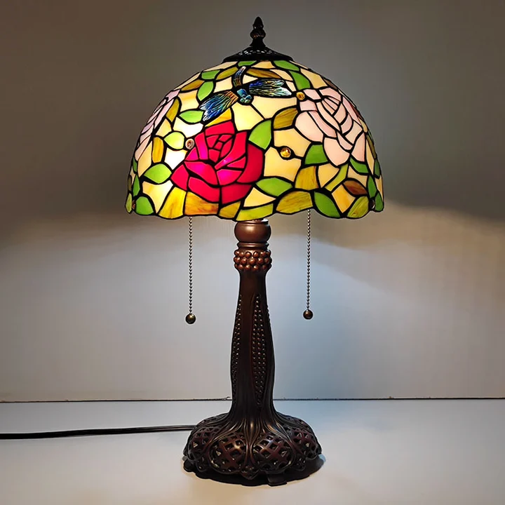 Abajur Tiffany Rosas 22"