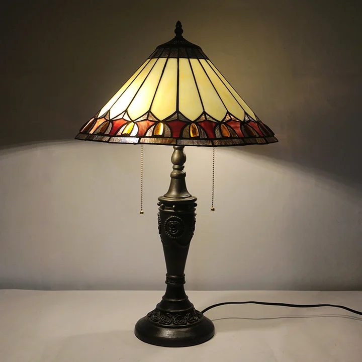 Abajur Tiffany Vitral Amarelo 16"