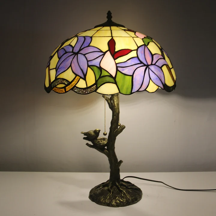 Abajur Tiffany Pássaros 16"