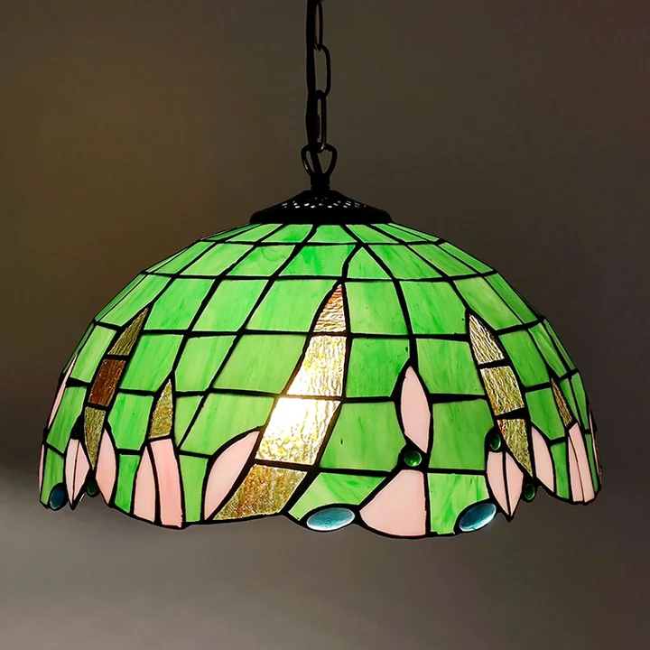 Pendente Tiffany Vitral Verde 16" | Zélia Real
